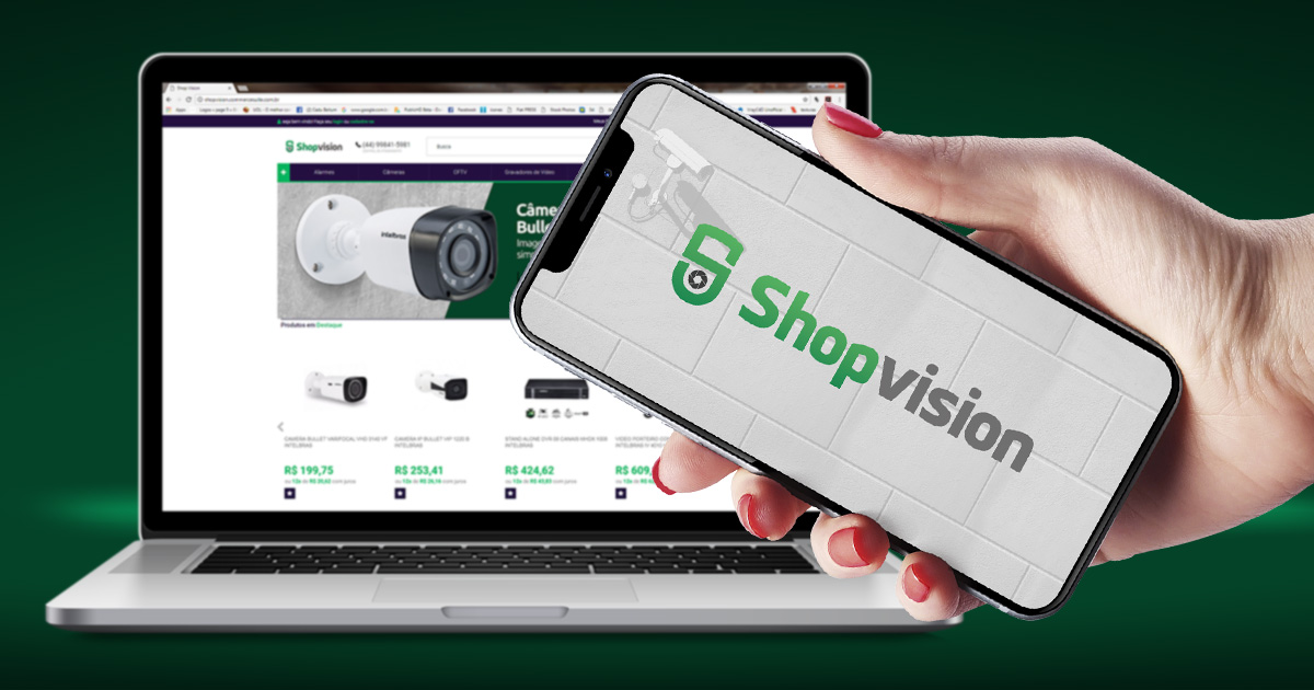 Shop Vision - Logotipo e Site